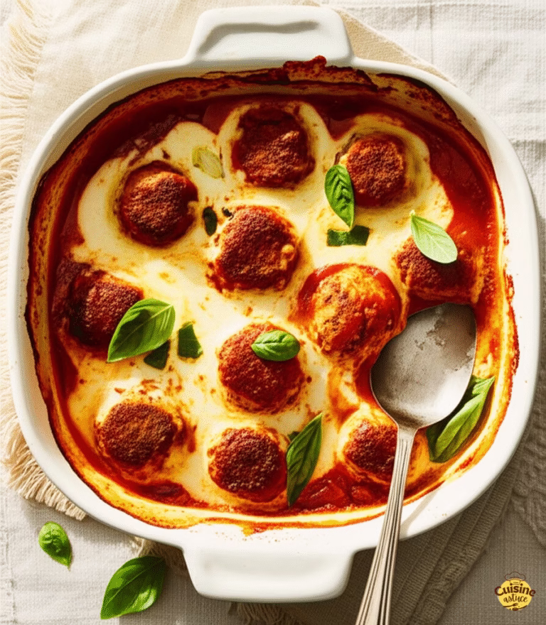 Poêlée de boulettes de viande au poulet et au parmesan