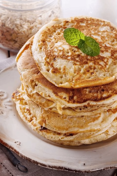 Pancakes aux Flocons d'Avoine à l'Air Fryer