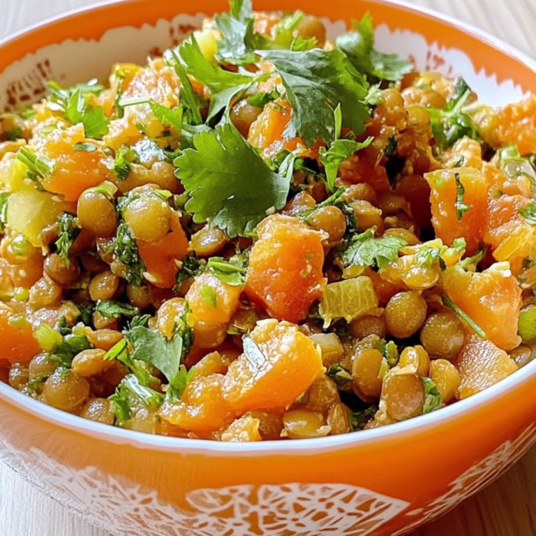 salade de lentilles corail, carottes & coriandre