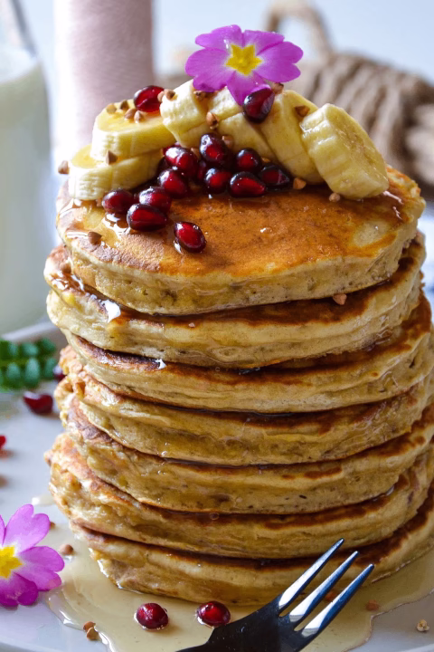 Pancakes moelleux à la banane à l’Air Fryer