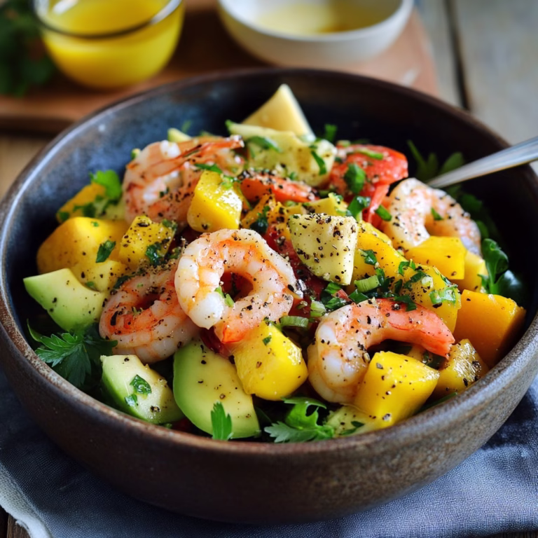 Salade de Crevettes, Mangue et Avocat