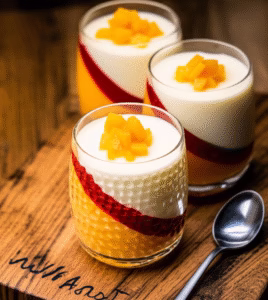 Panna Cotta Inclinée Vanille et Mangue