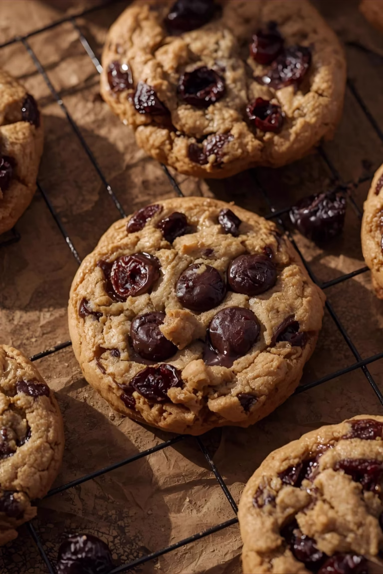 Cookies au chocolat et aux griottes séchées