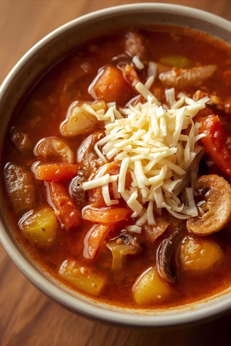 Soupe Rustique aux Oignons et Poivrons