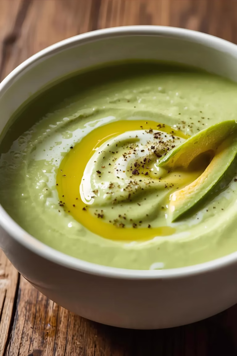 Soupe Froide d'Avocat au Citron