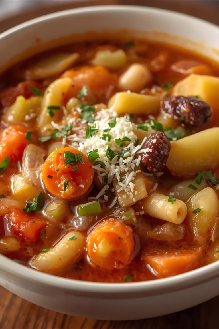 Minestrone (Soupe Italienne aux Légumes et Pâtes)