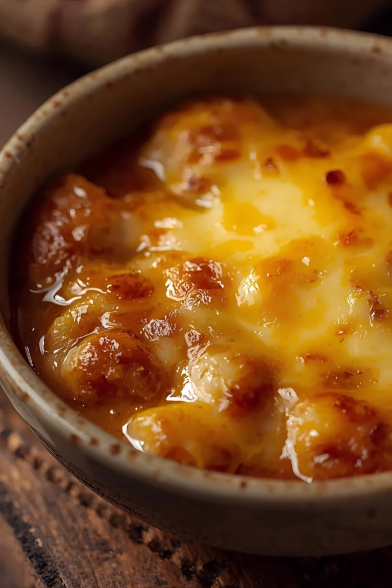 Soupe au Pain et au Fromage Gratinée