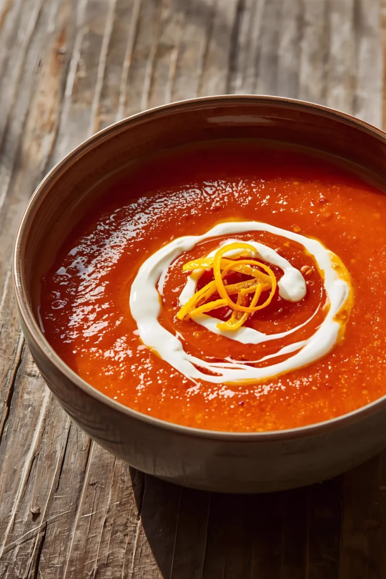 Soupe Froide de Tomates à l'Orange