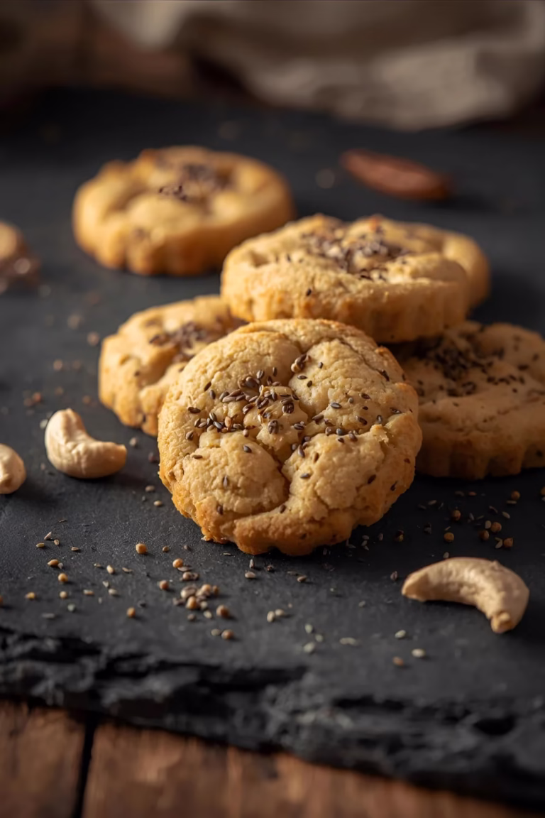 Biscuits aux noix de cajou et aux graines de pavot