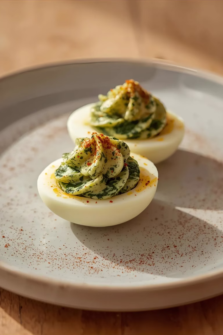 Œufs Farcis aux Épinards et à la Ricotta