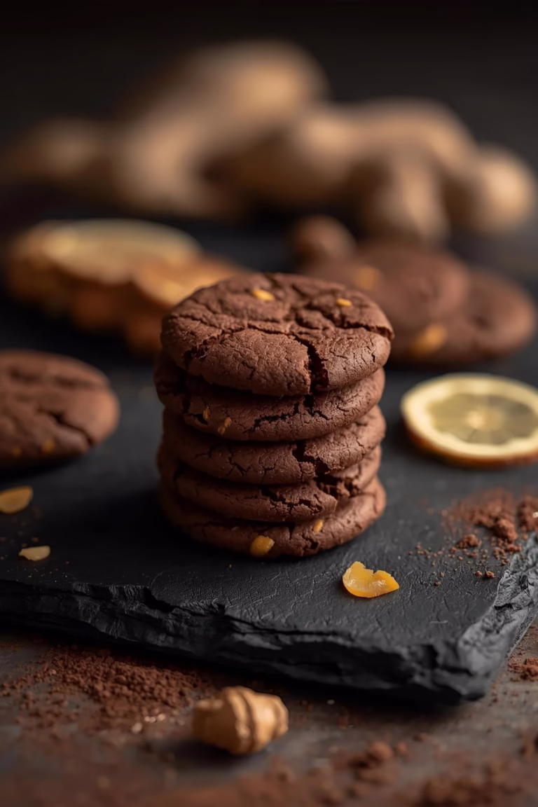 Biscuits au cacao et gingembre