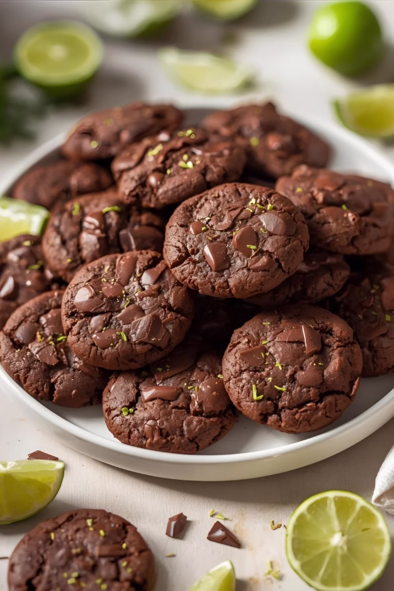 Biscuits au chocolat et zestes de citron vert