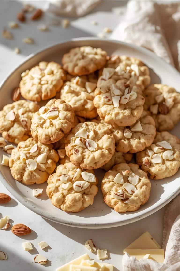 Biscuits aux amandes et chocolat blanc