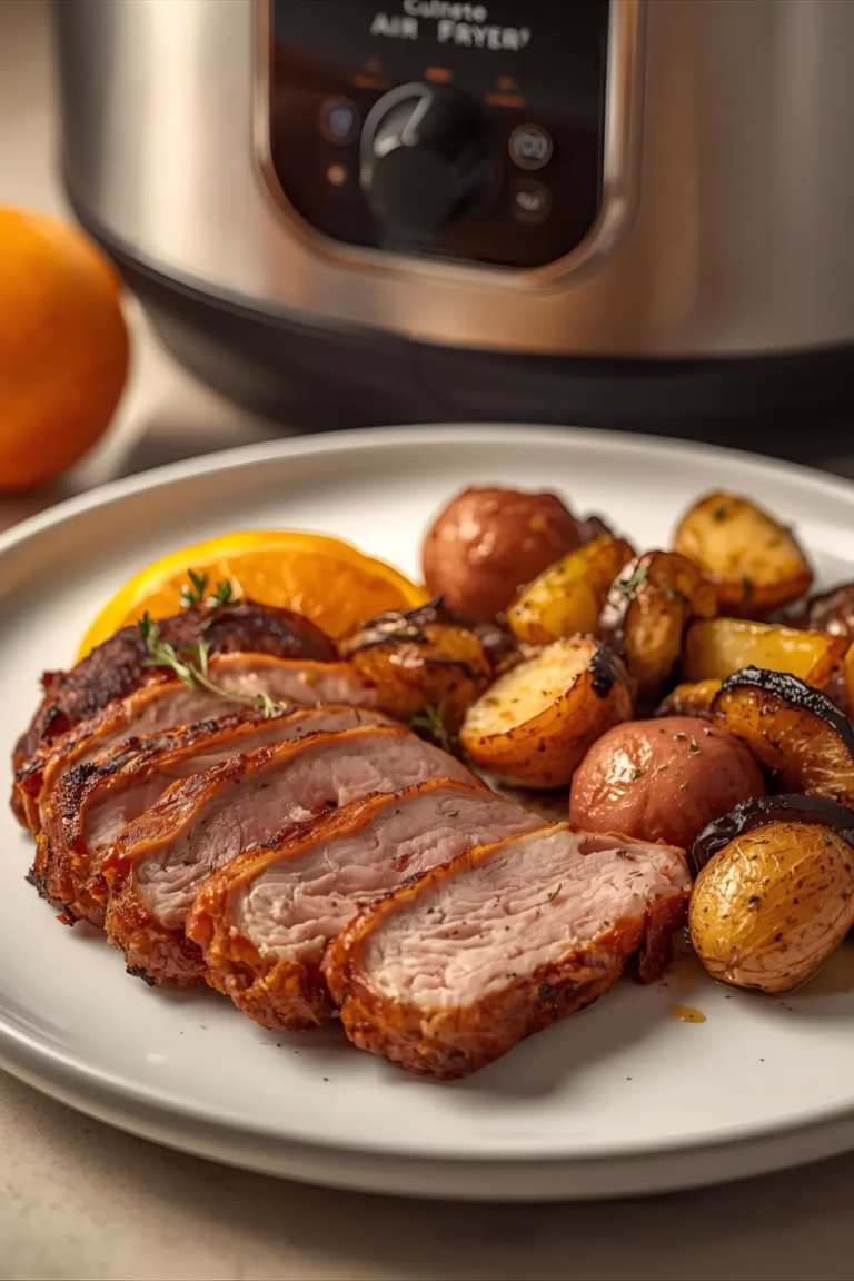 MAGRET DE CANARD À L’ORANGE POMME DE TERRE GRENAILLE “FORESTIÈRE”