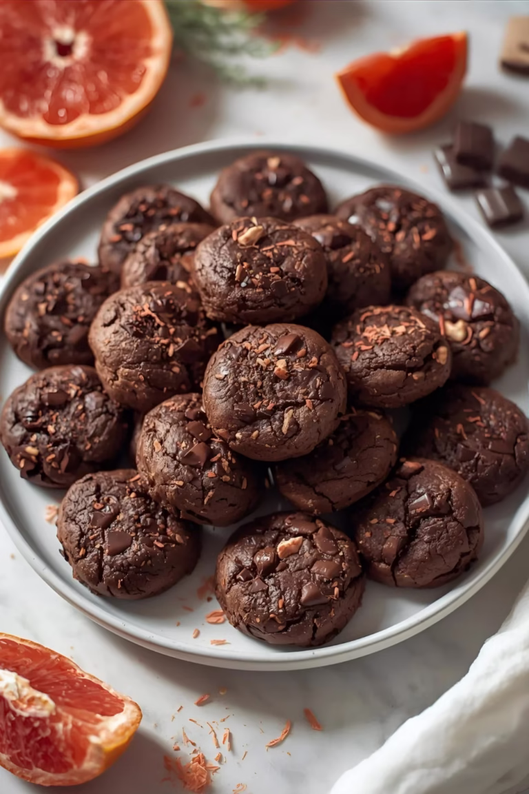 Biscuits au chocolat et zestes de pamplemousse