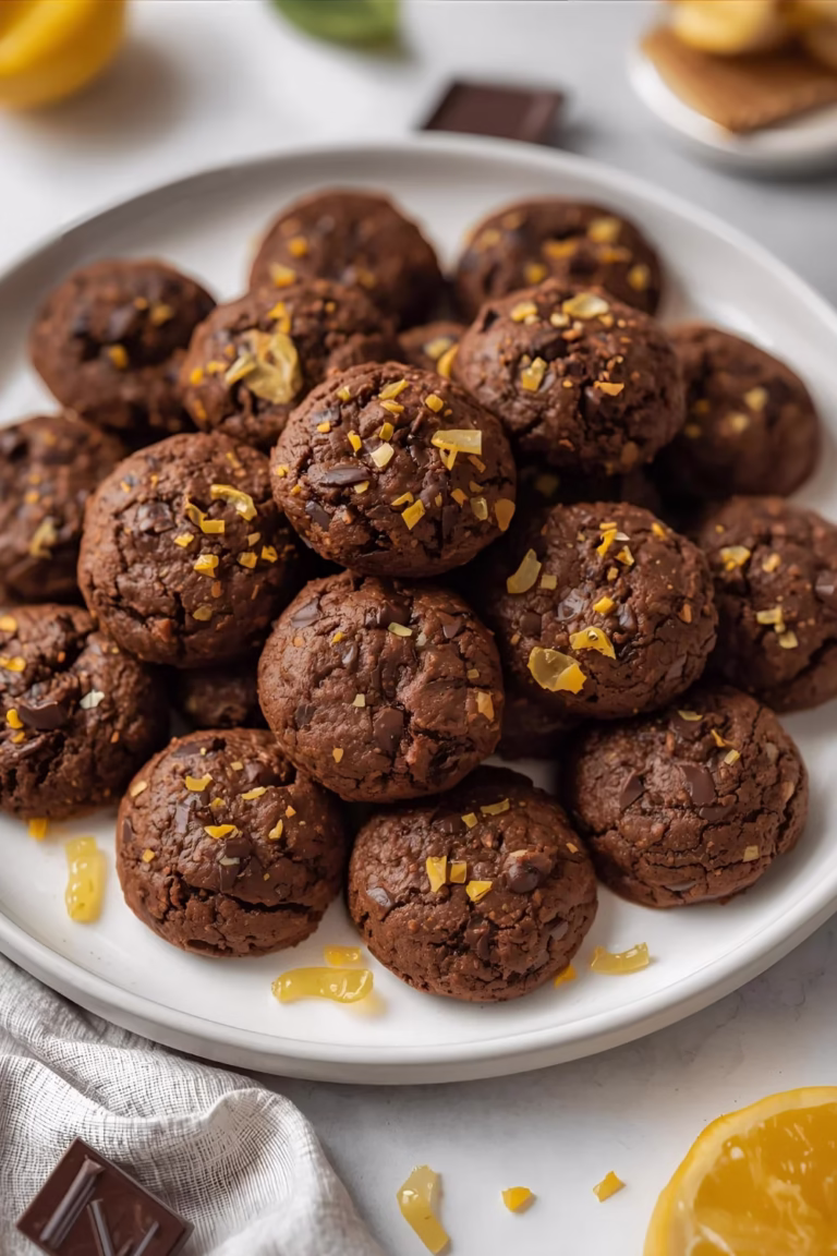 Biscuits au chocolat et zestes de citron confit