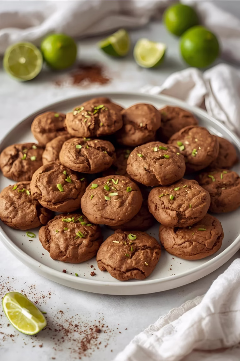 Biscuits au cacao et zestes de citron vert