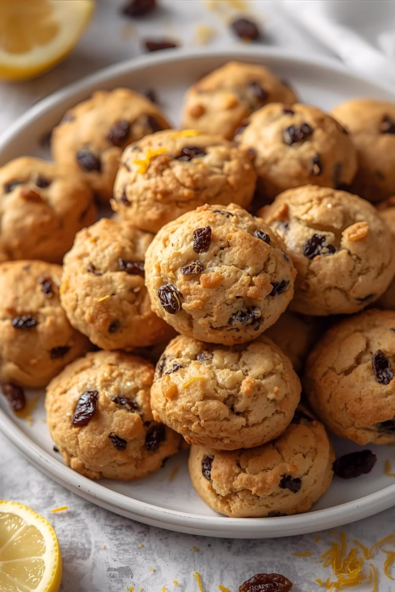 Biscuits aux raisins secs et zestes de citron