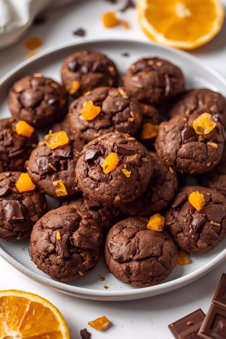 Biscuits au chocolat et zestes d’orange confit