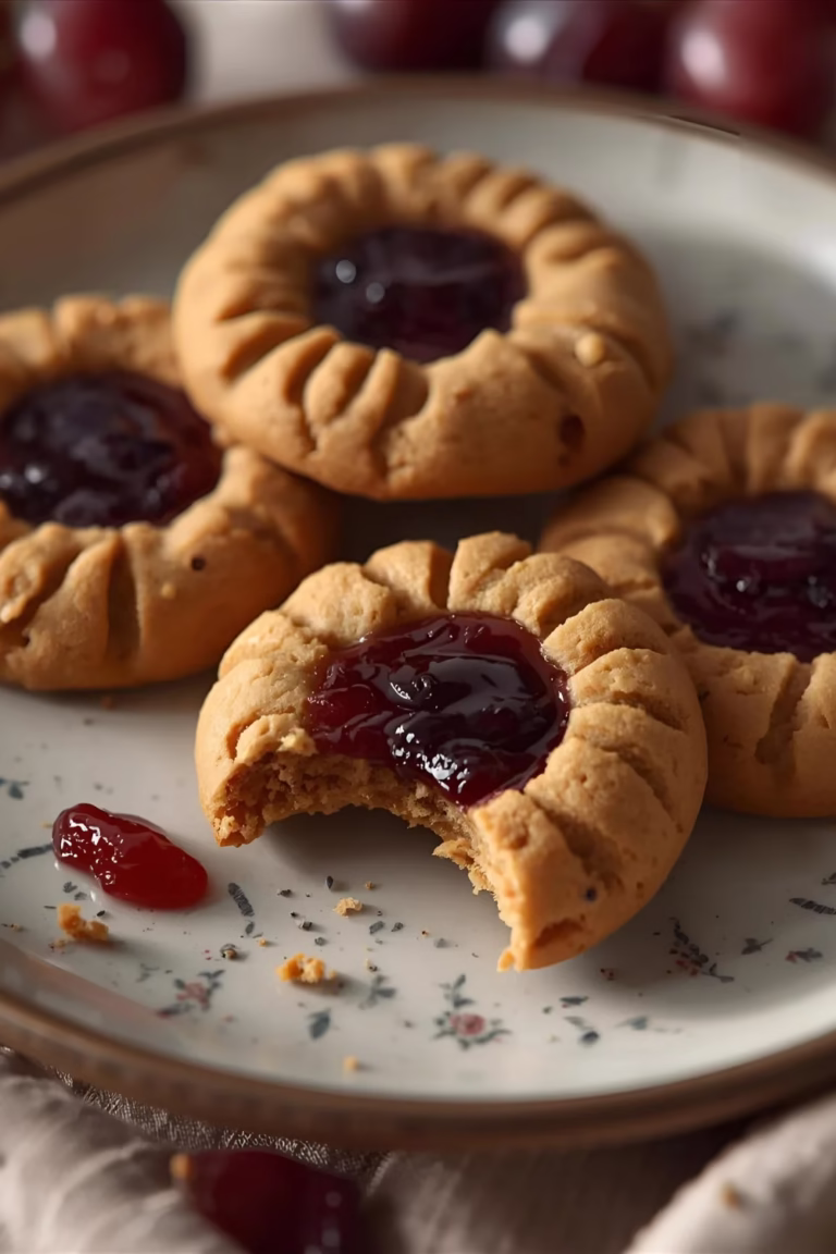 Biscuits à la confiture de raisins et au beurre de cacahuètes