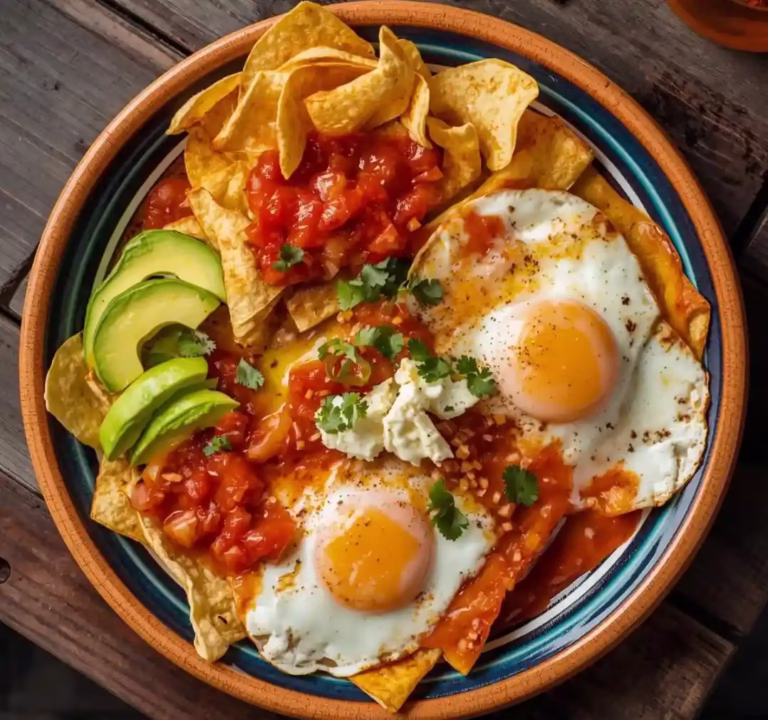 Chilaquiles (nachos déjeuner mexicain)