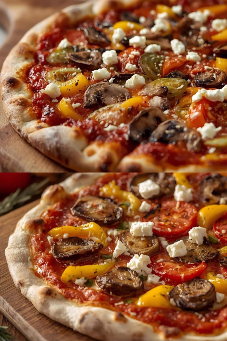 Pizza aux légumes cuite à la friteuse à air