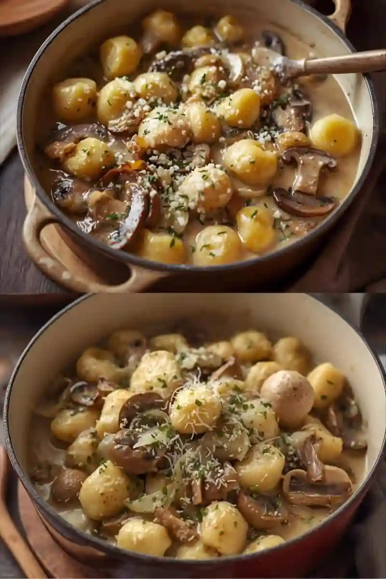 Gnocchis « one pot » à la sauce crémeuse aux champignons