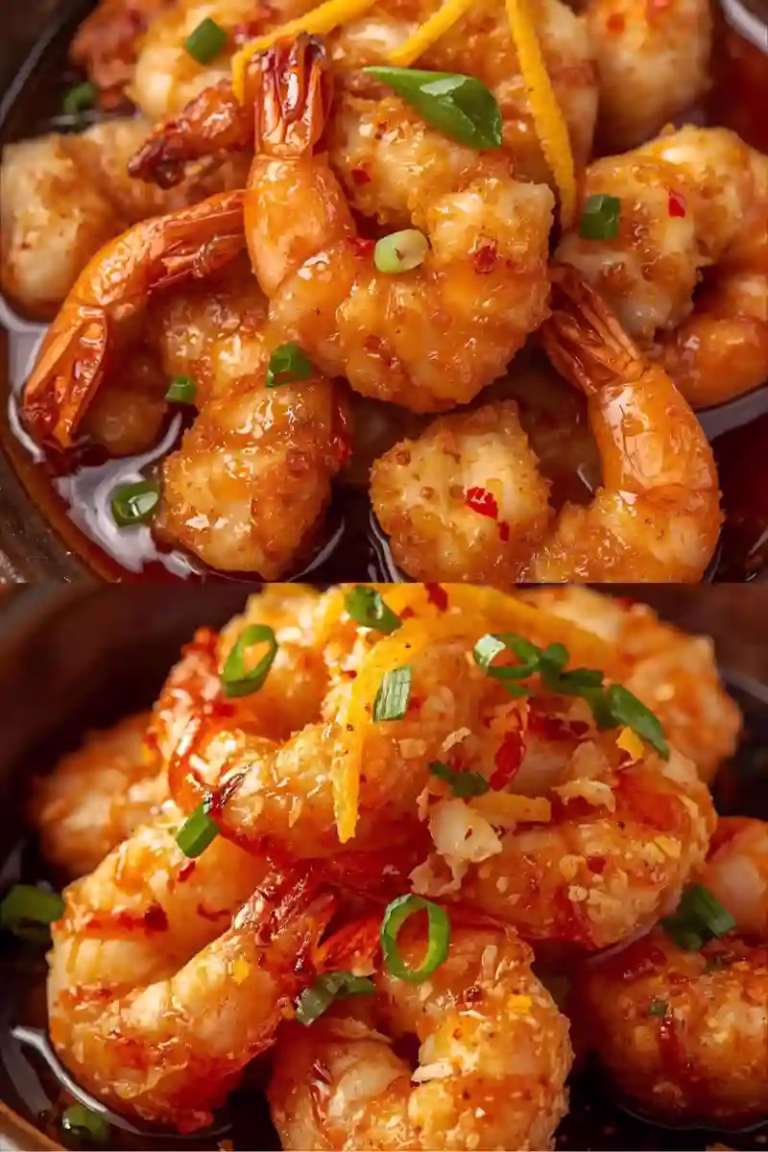 Crevettes croustillantes à l'orange et au miel