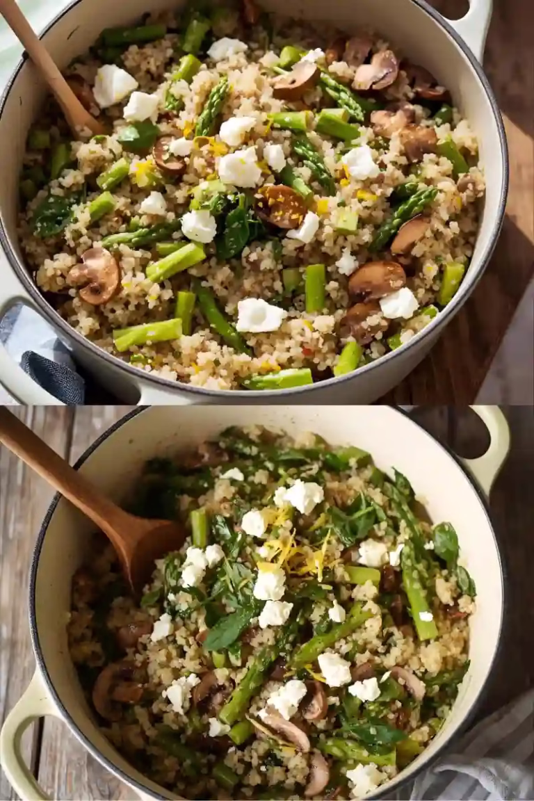 «One pot» quinoa aux asperges et fromage de chèvre