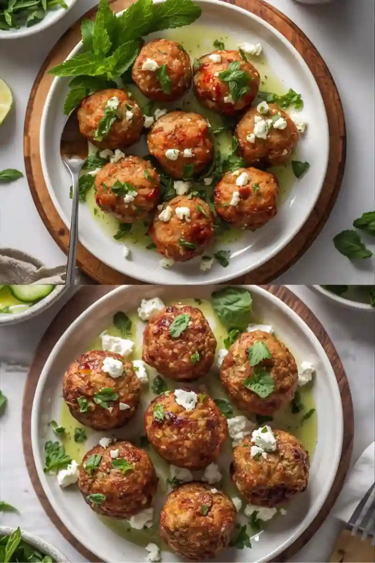 Boulettes de viande à la menthe et au feta