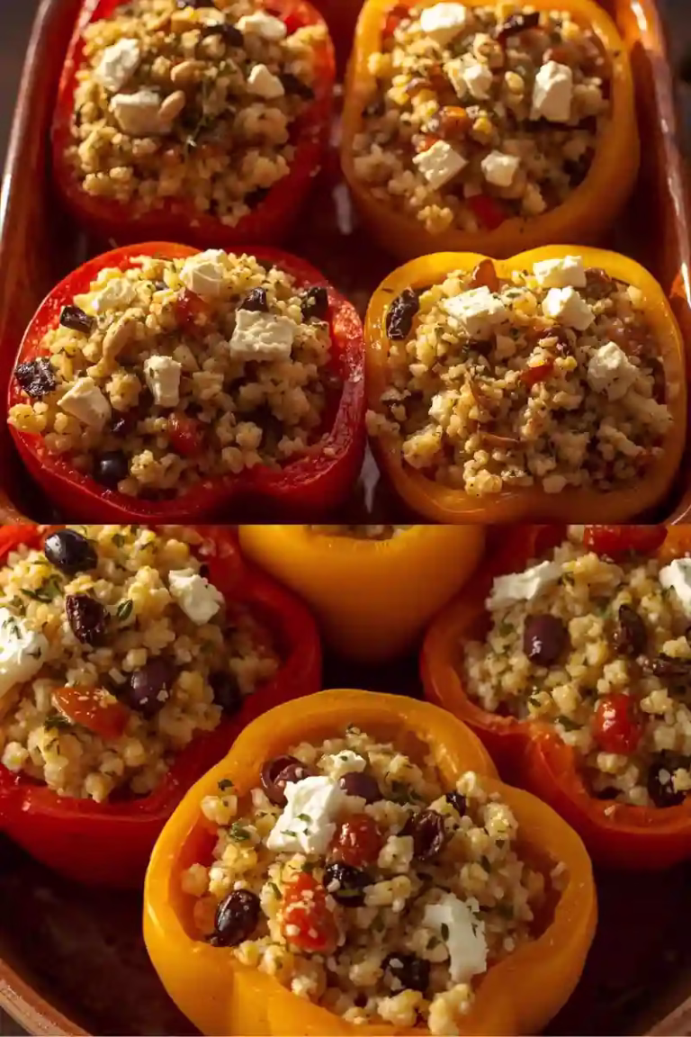 Poivrons farcis au couscous et au feta