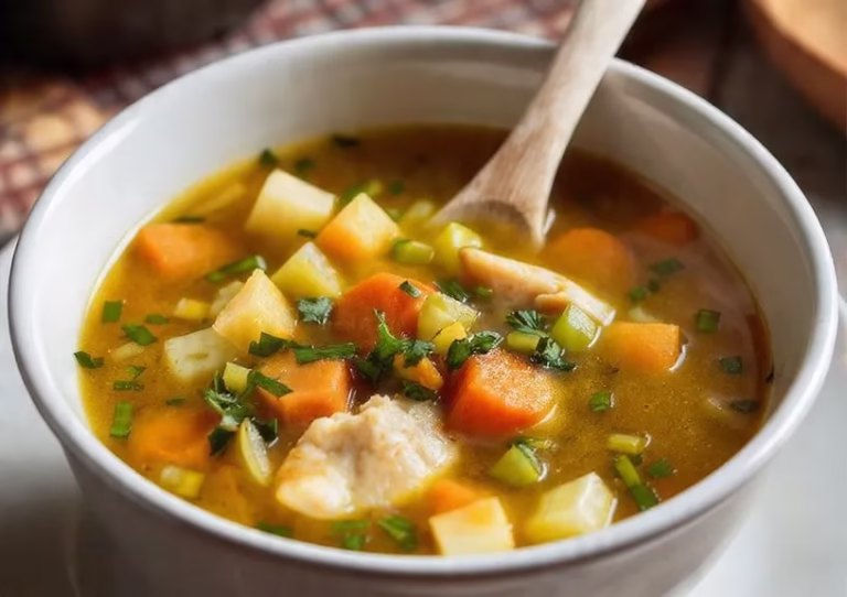 Soupe de Poulet "Four Éteint"