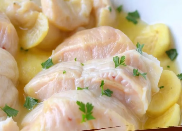 Poulet poché au gingembre