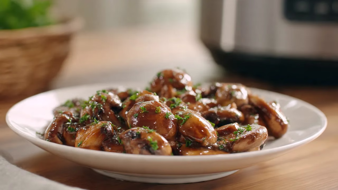 Champignons à l’ail à l’air fryer