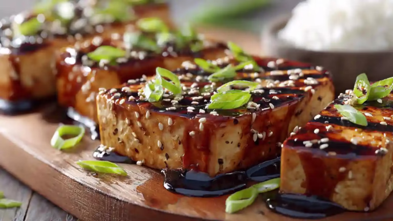 Tofu mariné grillé teriyaki