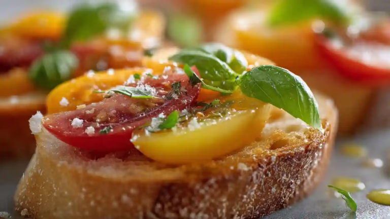 Bruschetta aux tomates heirloom