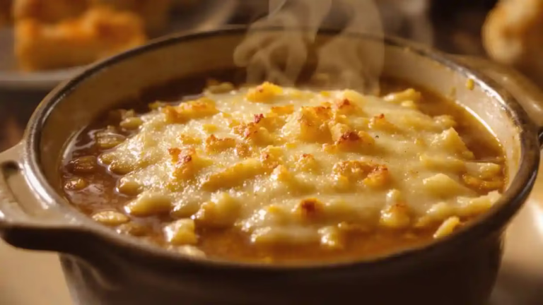 Soupe à l'oignon gratinée light