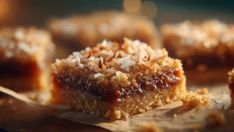 Carrés aux dattes et noix de coco