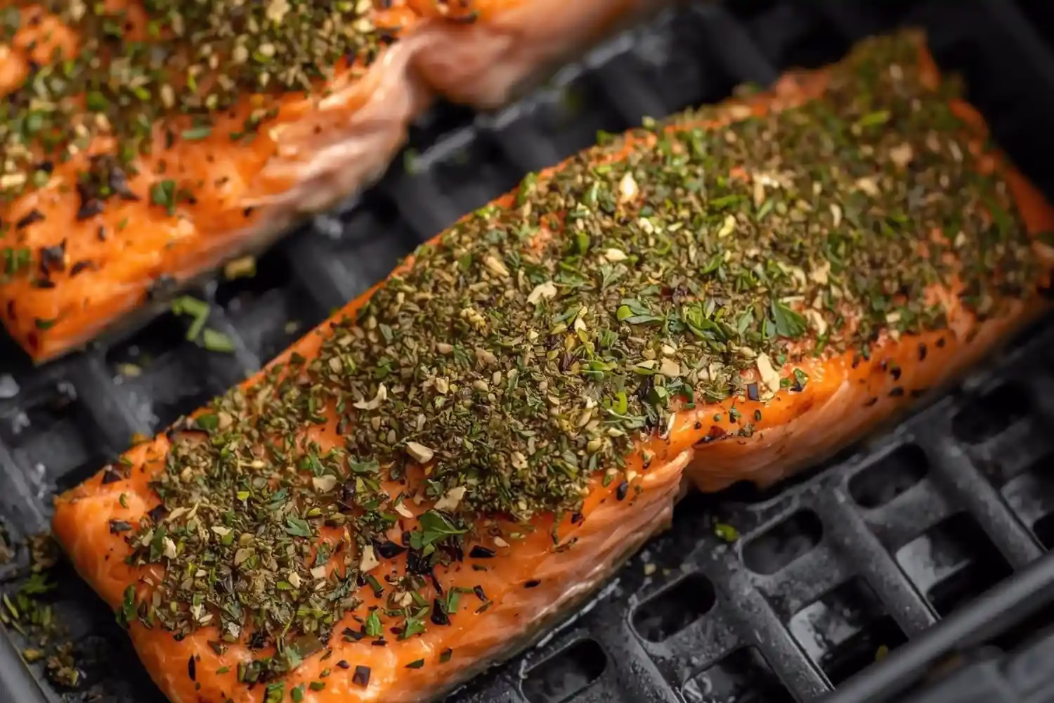 Saumon en croûte d’herbes à l’air fryer